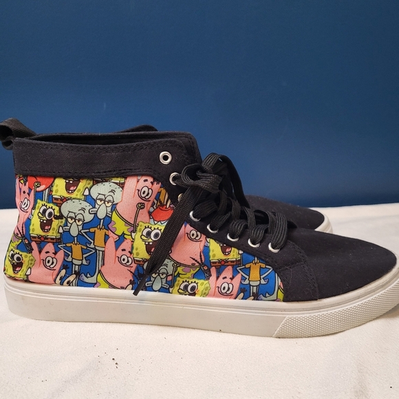 Nickelodeon Spongebob Lace‎ Up Canvas Shoes Men's Size 11 - Picture 11 of 11